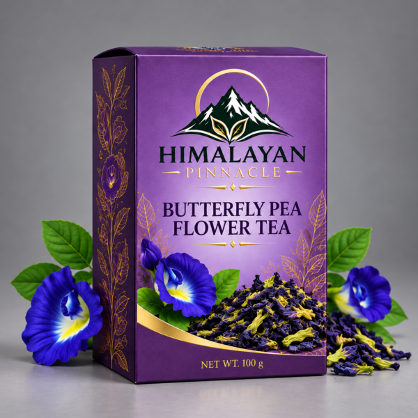 Purple Butterfly Pea Flower Tea Box Himalayan Pinnacle Purple Butterfly Pea Tea